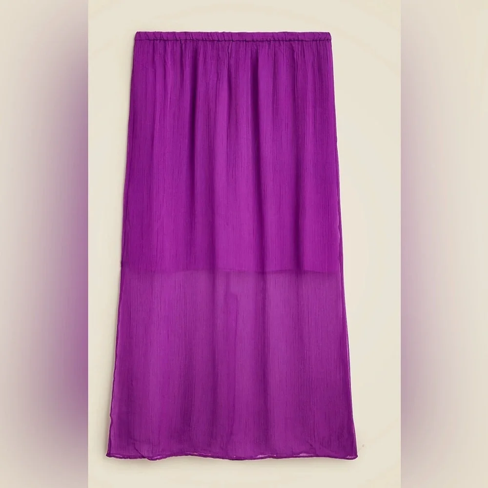 NWT J. Crew Gwyneth Purple Chiffon Skirt